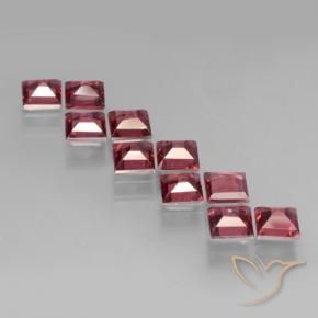 Pedras preciosas de Granada Piropo Vermelho escuro natural de 3.83 ct, Quadrado, VVS-VS