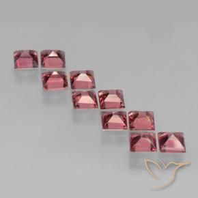 Pedras preciosas de Granada Piropo framboesa vermelha natural de 3.84 ct, Quadrado, VS