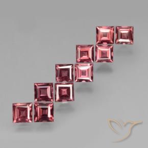 Pedras preciosas de Granada Piropo Vermelho escuro natural de 3.82 ct, Quadrado, VS