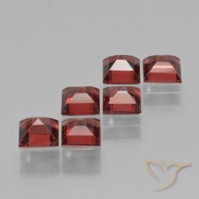 Pedras preciosas de Granada Piropo groselha vermelha natural de 2.81 ct, Quadrado, VS