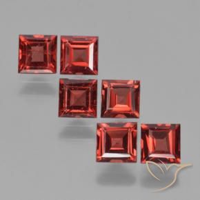 Pedras preciosas de Granada Piropo Vermelho escarlate natural de 2.74 ct, Quadrado, VS