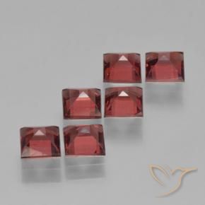Pedras preciosas de Granada Piropo Vermelho escarlate natural de 2.59 ct, Quadrado, VS