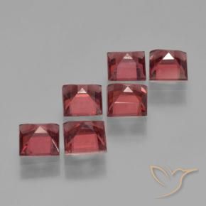 Pedras preciosas de Granada Piropo Vermelho escuro natural de 2.72 ct, Quadrado, VS