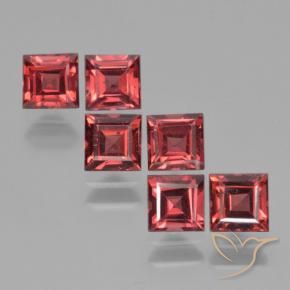 Pedras preciosas de Granada Piropo vermelho médio natural de 2.88 ct, Quadrado, VS