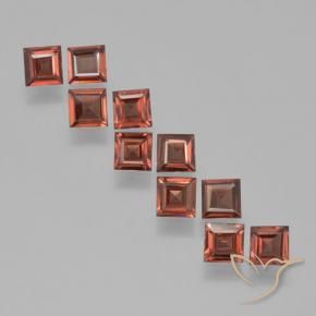 Pedras preciosas de Granada Piropo Berry Red natural de 3.16 ct, Quadrado, VS
