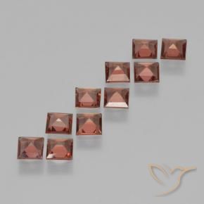 Pedras preciosas de Granada Piropo Berry Red natural de 3.16 ct, Quadrado, VS