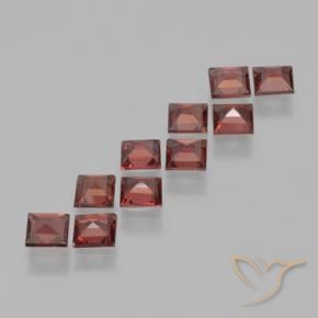 Pedras preciosas de Granada Piropo Vermelho Escarlate Profundo natural de 3.58 ct, Quadrado, VS