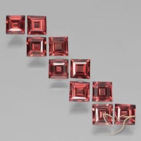 Pedras preciosas de Granada Piropo Vermelho Escarlate Profundo natural de 3.64 ct, Quadrado, VS