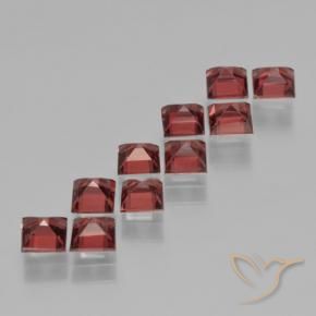 Pedras preciosas de Granada Piropo Vermelho escuro natural de 3.90 ct, Quadrado, VS