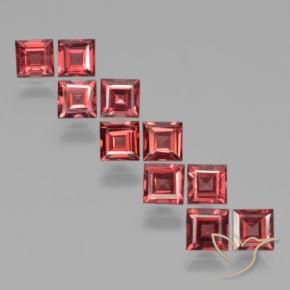 Pedras preciosas de Granada Piropo vermelho médio natural de 4.20 ct, Quadrado, VS
