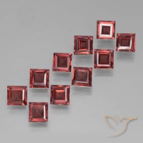 Pedras preciosas de Granada Piropo Vermelho escuro natural de 3.70 ct, Quadrado, VS
