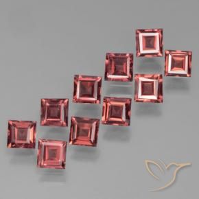 Pedras preciosas de Granada Piropo Vermelho escuro natural de 3.72 ct, Quadrado, VS