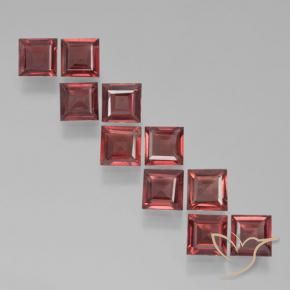 Pedras preciosas de Granada Piropo Vermelho escuro natural de 3.63 ct, Quadrado, VS