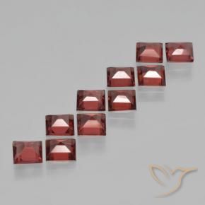 Pedras preciosas de Granada Piropo Vermelho escuro natural de 4.07 ct, Quadrado, VS