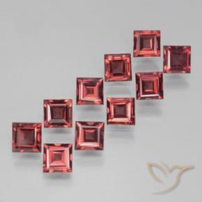 Pedras preciosas de Granada Piropo Vermelho escuro natural de 4.50 ct, Quadrado, VS