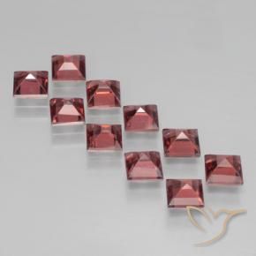 Pedras preciosas de Granada Piropo Vermelho escuro natural de 4.50 ct, Quadrado, VS