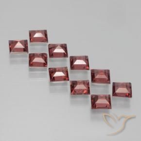 Pedras preciosas de Granada Piropo Vermelho Rosa Profundo natural de 3.67 ct, Quadrado, VS
