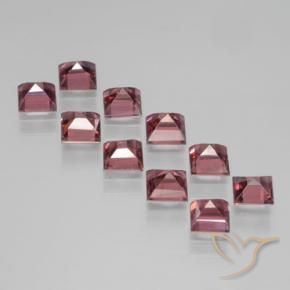 Pedras preciosas de Granada Piropo Vermelho escuro natural de 4.17 ct, Quadrado, VS