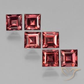 Pedras preciosas de Granada Piropo Vermelho escuro natural de 2.96 ct, Quadrado, VS