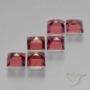 Pedras preciosas de Granada Piropo Vermelho escuro natural de 2.96 ct, Quadrado, VS