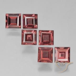 Pedras preciosas de Granada Piropo tom vermelho escarlate natural de 2.75 ct, Quadrado, VS