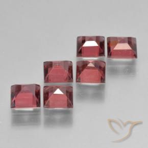 Pedras preciosas de Granada Piropo tom vermelho escarlate natural de 2.75 ct, Quadrado, VS