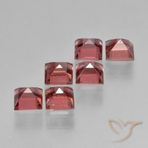 Pedras preciosas de Granada Piropo Luz vermelha natural de 2.67 ct, Quadrado, VS