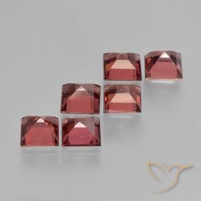 Pedras preciosas de Granada Piropo vermelho médio natural de 2.54 ct, Quadrado, VS