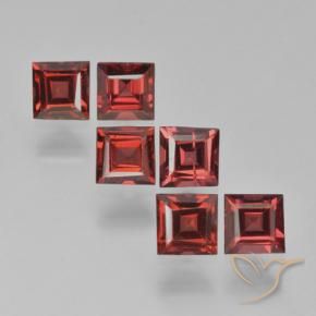 Pedras preciosas de Granada Piropo Vermelho Escarlate Profundo natural de 2.43 ct, Quadrado, VS