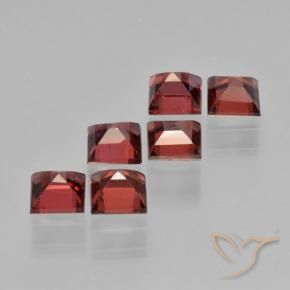 Pedras preciosas de Granada Piropo Vermelho Escarlate Profundo natural de 2.43 ct, Quadrado, VS
