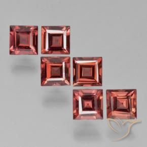 Pedras preciosas de Granada Piropo Vermelho escarlate natural de 2.68 ct, Quadrado, VS