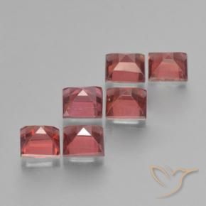 Pedras preciosas de Granada Piropo Vermelho Escarlate Claro natural de 2.72 ct, Quadrado, VS