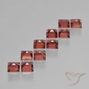 Pedras preciosas de Granada Piropo Vermelho escarlate natural de 4.39 ct, Quadrado, VS