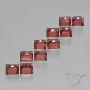 Pedras preciosas de Granada Piropo vermelho médio natural de 4.48 ct, Quadrado, VS