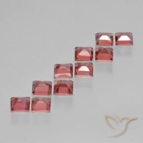 Pedras preciosas de Granada Piropo Luz vermelha natural de 3.77 ct, Quadrado, VS
