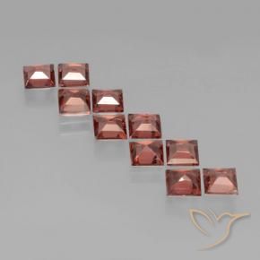 Pedras preciosas de Granada Piropo Vermelho Carmesim Profundo natural de 3.83 ct, Quadrado, VS