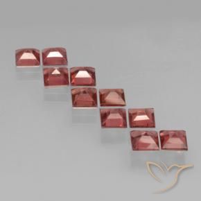 Pedras preciosas de Granada Piropo Rosa vermelha natural de 4.14 ct, Quadrado, VS