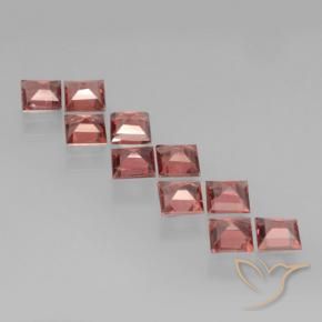 Pedras preciosas de Granada Piropo vermelho médio natural de 3.52 ct, Quadrado, VS