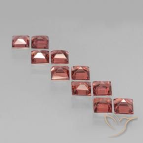 Pedras preciosas de Granada Piropo Vermelho escuro natural de 4.03 ct, Quadrado, VS