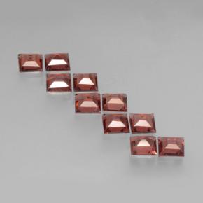 Pedras preciosas de granada piropo vermelho natural de 3,65 ct, quadrado, VS