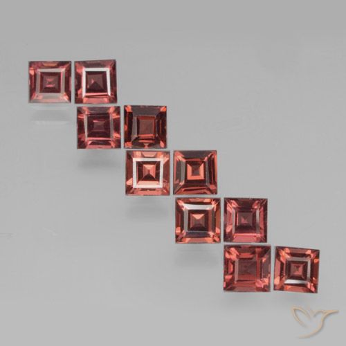 4.03ctw Natural Vermelho escarlate Granada Piropo, Quadrado, VS