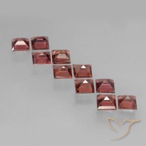 Pedras preciosas de Granada Piropo Vermelho escarlate natural de 4.03 ct, Quadrado, VS