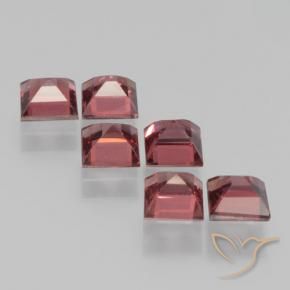 Pedras preciosas de Granada Piropo vermelho médio natural de 2.92 ct, Quadrado, VS