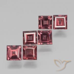 Pedras preciosas de Granada Piropo Vermelho escuro natural de 2.54 ct, Quadrado, VS