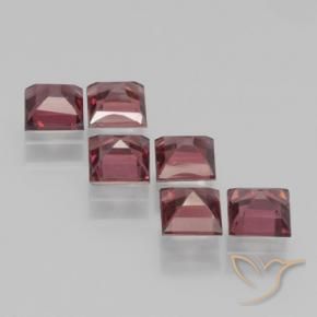 Pedras preciosas de Granada Piropo Vermelho escuro natural de 2.54 ct, Quadrado, VS