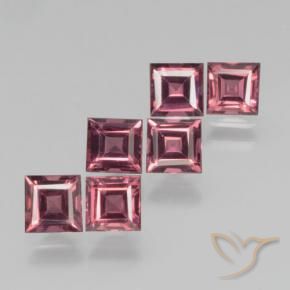 Pedras preciosas de Granada Piropo Vermelho escuro natural de 2.78 ct, Quadrado, VS