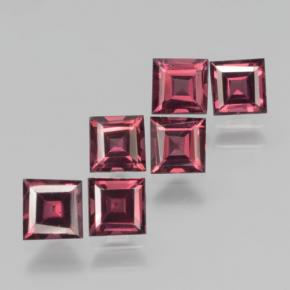 Pedras preciosas de granada piropo vermelho natural de 2,41 ct, quadrado, VS