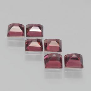Pedras preciosas de granada piropo vermelho natural de 2,41 ct, quadrado, VS