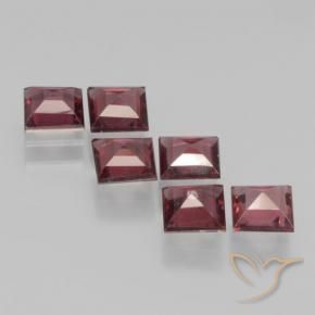 Pedras preciosas de Granada Piropo framboesa vermelha natural de 2.26 ct, Quadrado, VS