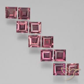Pedras preciosas de Granada Piropo Vermelho escuro natural de 3.54 ct, Quadrado, VS